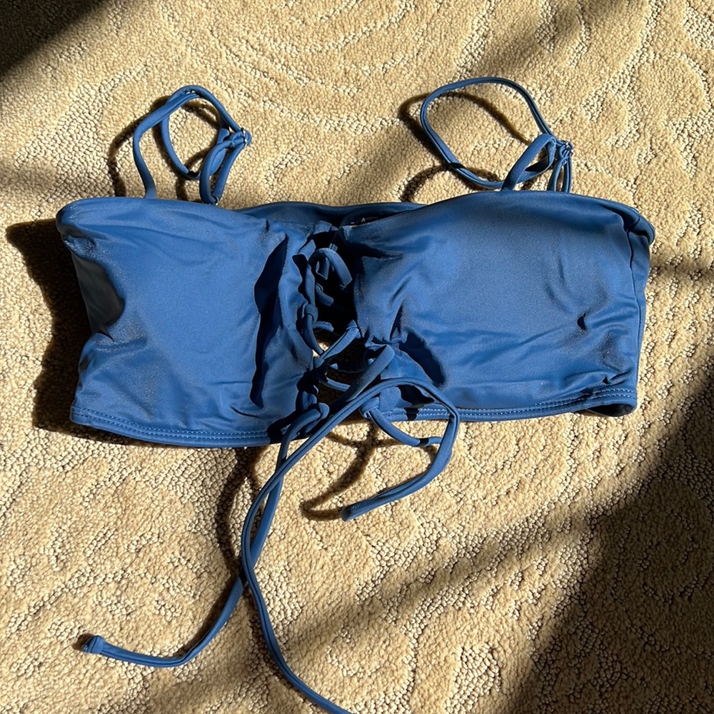 LA HEARTS blue bikini top